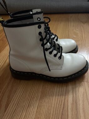 White Dr. Martens Boots